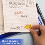 BAZIC 25 Ct. 1" x 1.7" Yellow Color Printed Sign Here Flags w/Dispenser (2/Pack) – Image 3