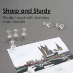 BAZIC Clear Transparent Push Pins (100/Pack) – Image 3