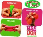 Schylling NeeDoh Cool Cats The Groovy Glob! Squishy, Squeezy, Stretchy Stress Balls ASSORTED COLORS - 3 Pack - Image 3