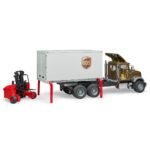 Bruder 02828 Mack Granite UPS Logistics Truck with Forklift - Image 5