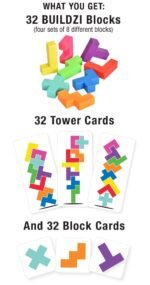 TENZI BUILDZI The Fast Stacking Building Block Game for The Whole Family - 2 to 4 Players Ages 6 to 96 - Plus Fun Party Games for up to 8 Players - Image 5