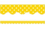 Teacher Created Resources Yellow Mini Polka Dots Border Trim