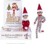 Elf on The Shelf Scout Girl(Blue Eyed Girl) with Claus Couture Collection Wonderland Onesie