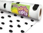 Teacher Created Resources Black Painted Dots Better Than Paper Bulletin Board Roll (TCR77460)