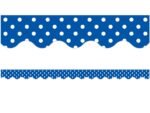 Teacher Created Resources Blue Mini Polka Dots Border Trim