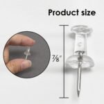 BAZIC Transparent Push Pins, Clear, 100 Per Pack (packaging may vary) - Image 2