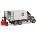 Bruder 02828 Mack Granite UPS Logistics Truck with Forklift - Image 4
