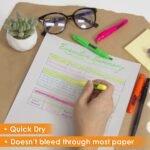 BAZIC Mini Highlighter Pen Assorted Color, Chisel Tip Broad Fine Line Highlighters Unscented (5/Pack), 1-Pack - Image 5