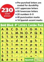Teacher Created Resources Lemon Zest Bold Block 4" Letters Combo - Image 5