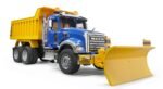 Bruder 02825 Mack Granite Dump Truck with Snow Plow - Image 2