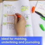 BAZIC Mini Highlighter Pen Assorted Color, Chisel Tip Broad Fine Line Highlighters Unscented (5/Pack), 1-Pack - Image 3