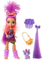 Cave Club Roaralai Doll (8 � 10-inch, Purple Hair) Poseable Prehistoric Fashion Doll with Dinosaur Pet and Accessories, Gift for 4 Year Olds and Up [Amazon Exclusive]