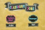 Teacher Created Resources Chalkboard Brights Classroom Jobs Mini Bulletin Board - Image 2